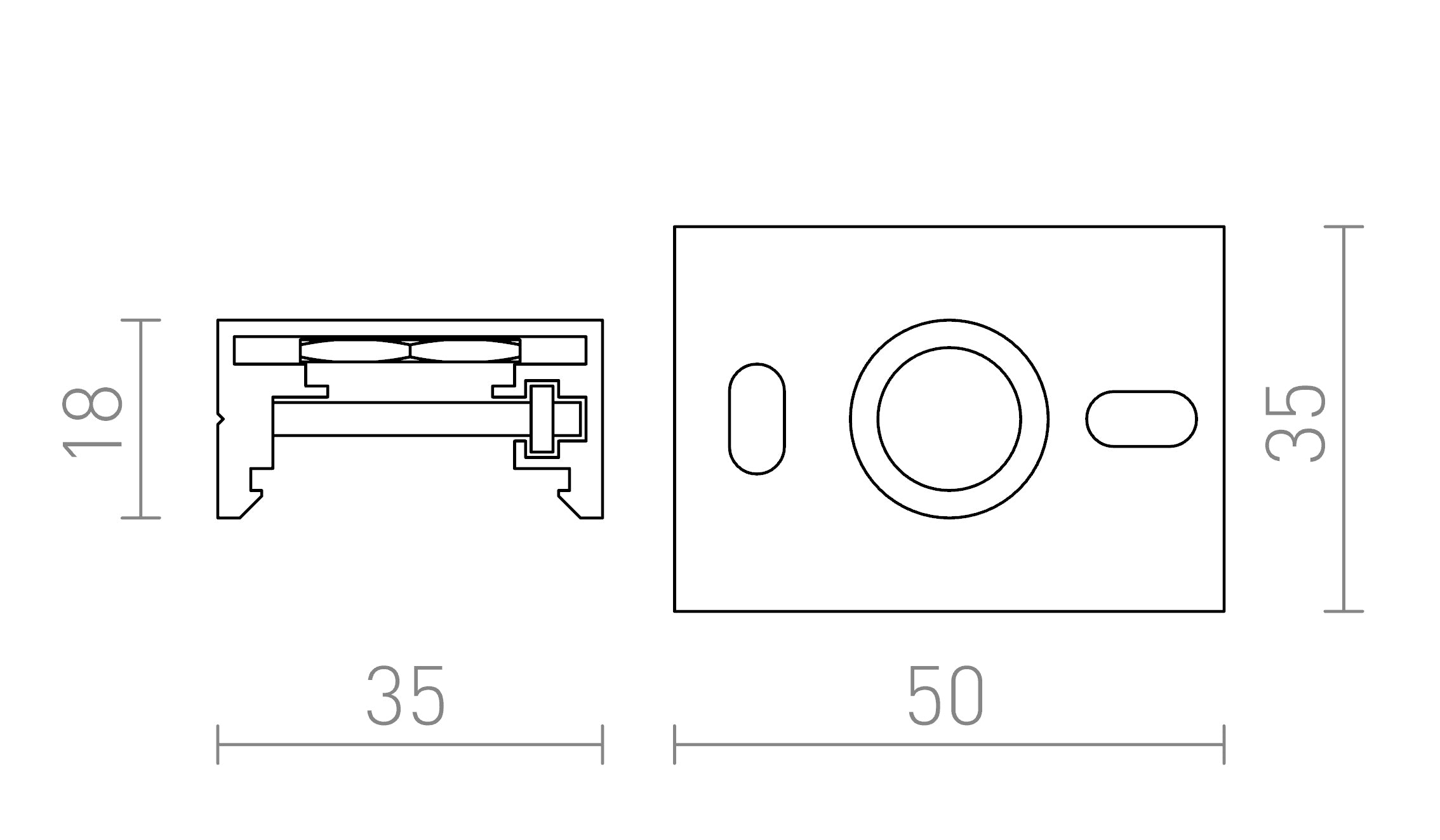 EUTRAC SUSPENSION CLIP - Product sketch