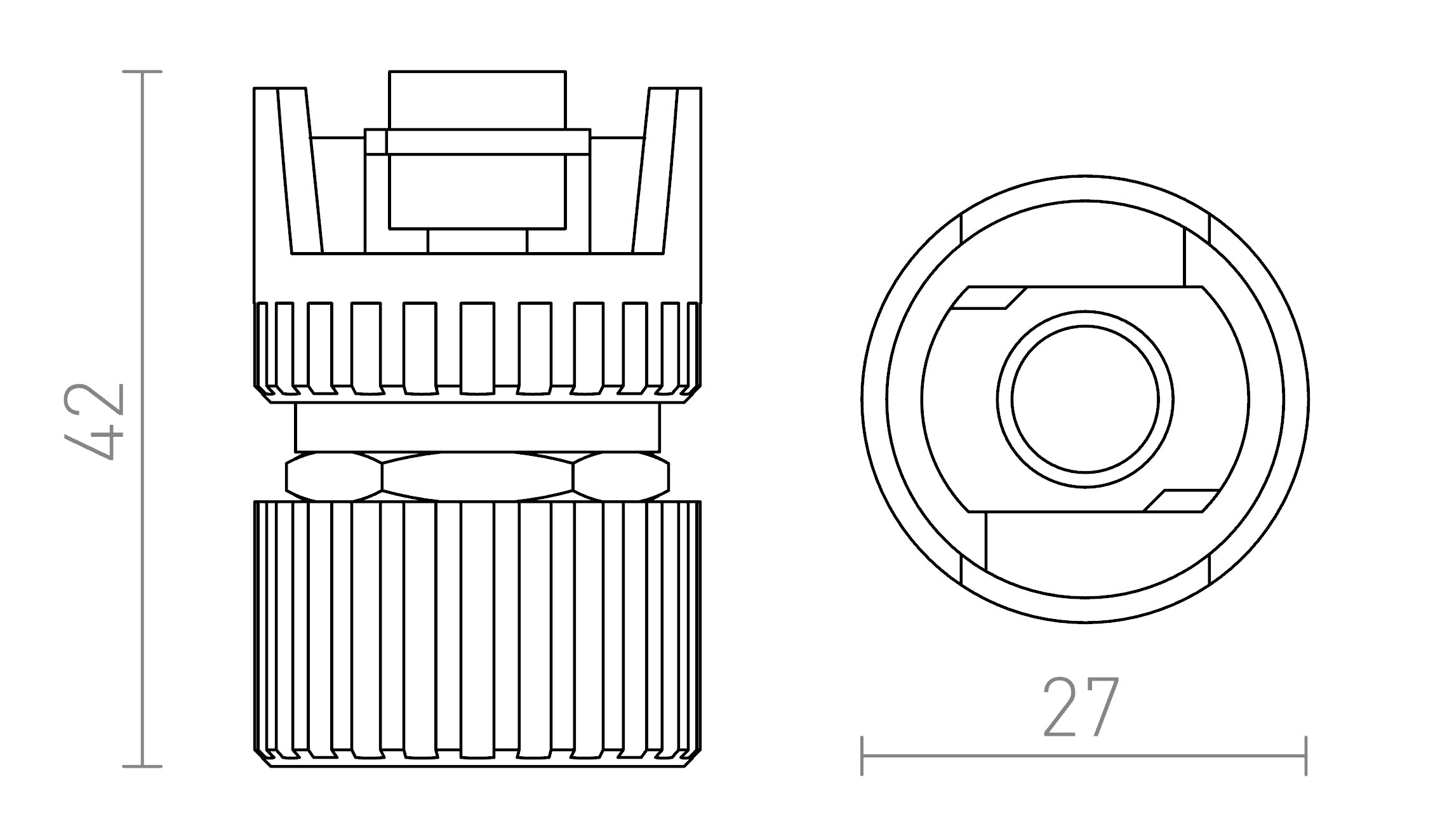 EUTRAC MECHANIC ADAPTER - Product sketch