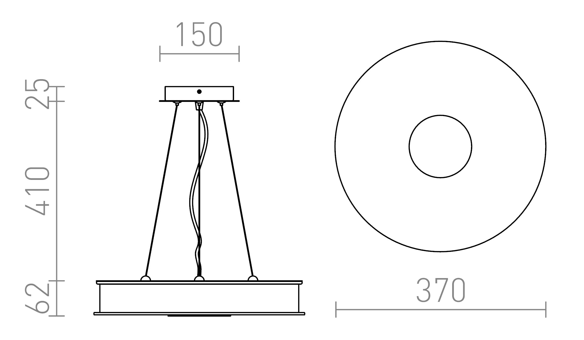 ASTERI PENDANT - Product sketch