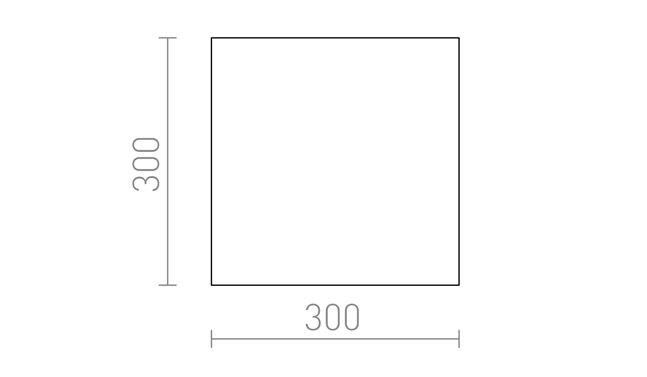 DIFFUSER PMMA SQUARE - Product sketch