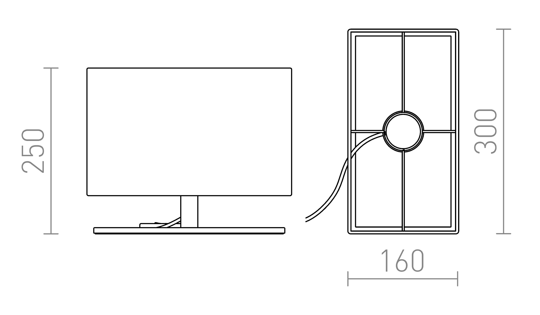 PLAZA S TABLE - Product sketch