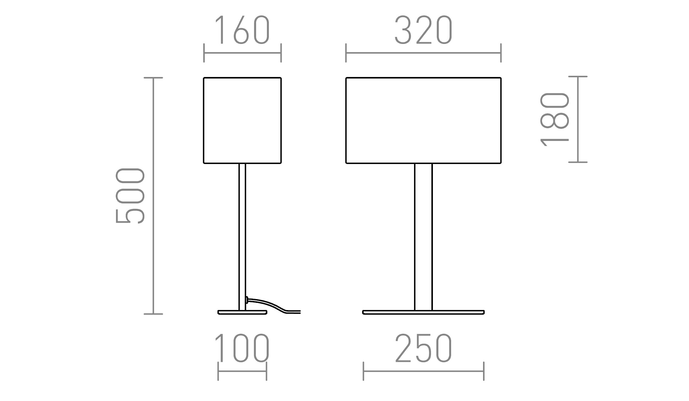 PLAZA M TABLE - Product sketch