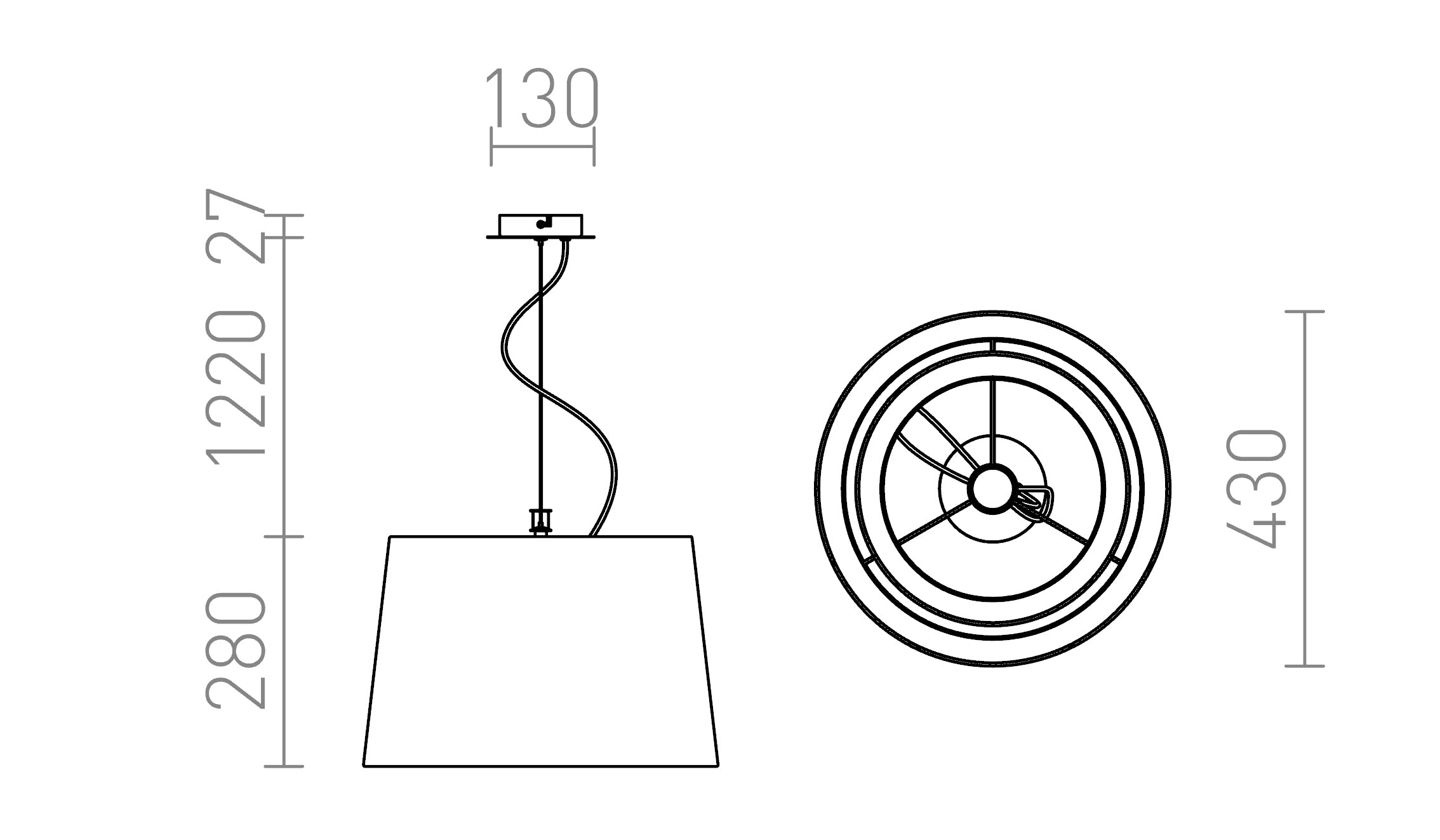 ESPLANADE PENDANT - Product sketch