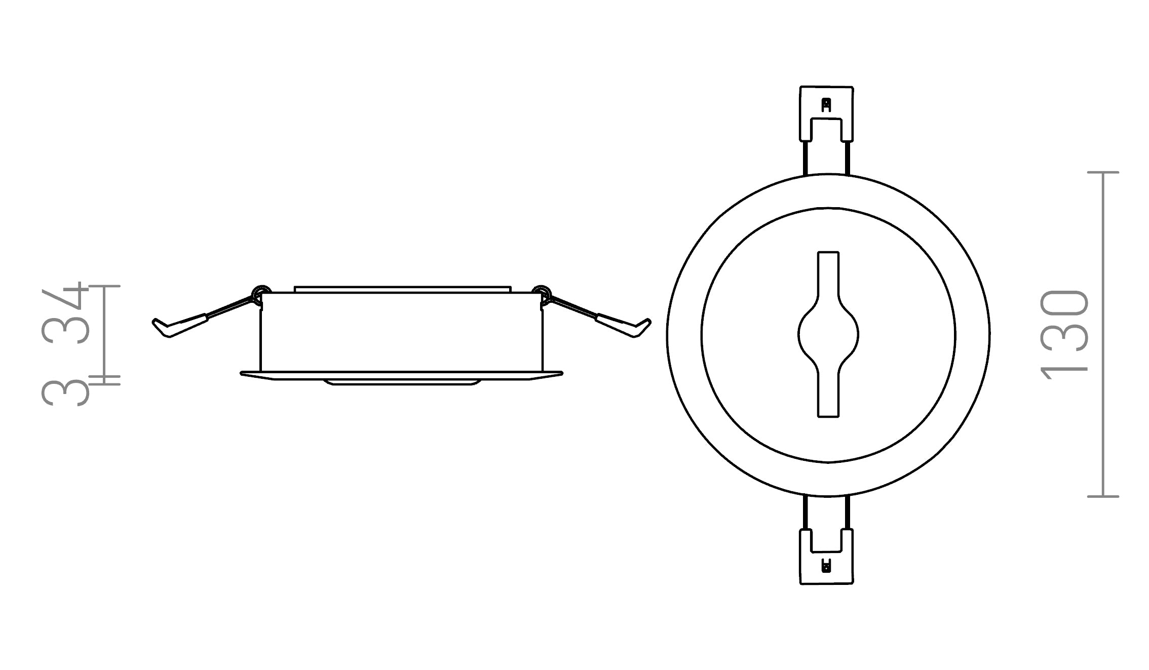 KELLY LED RECESSED - Product sketch