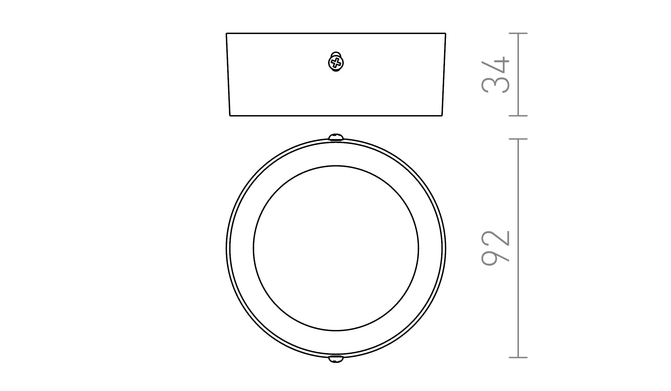 HUE R 9 CEILING - Product sketch