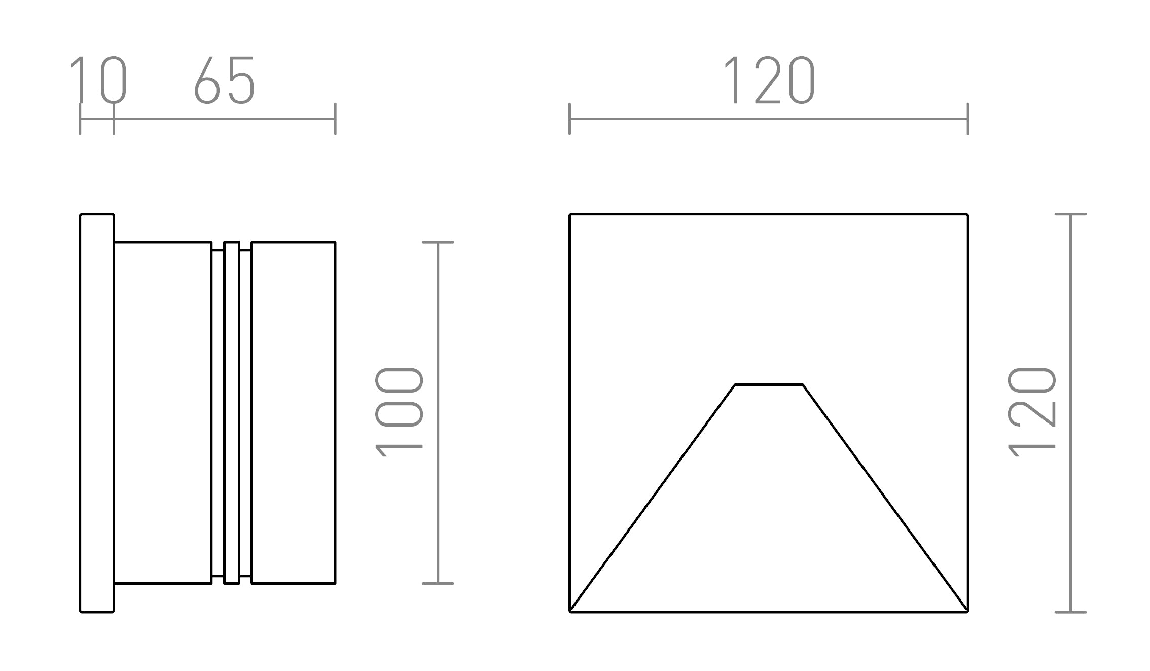 CRISPI  recessed lamp - Product sketch