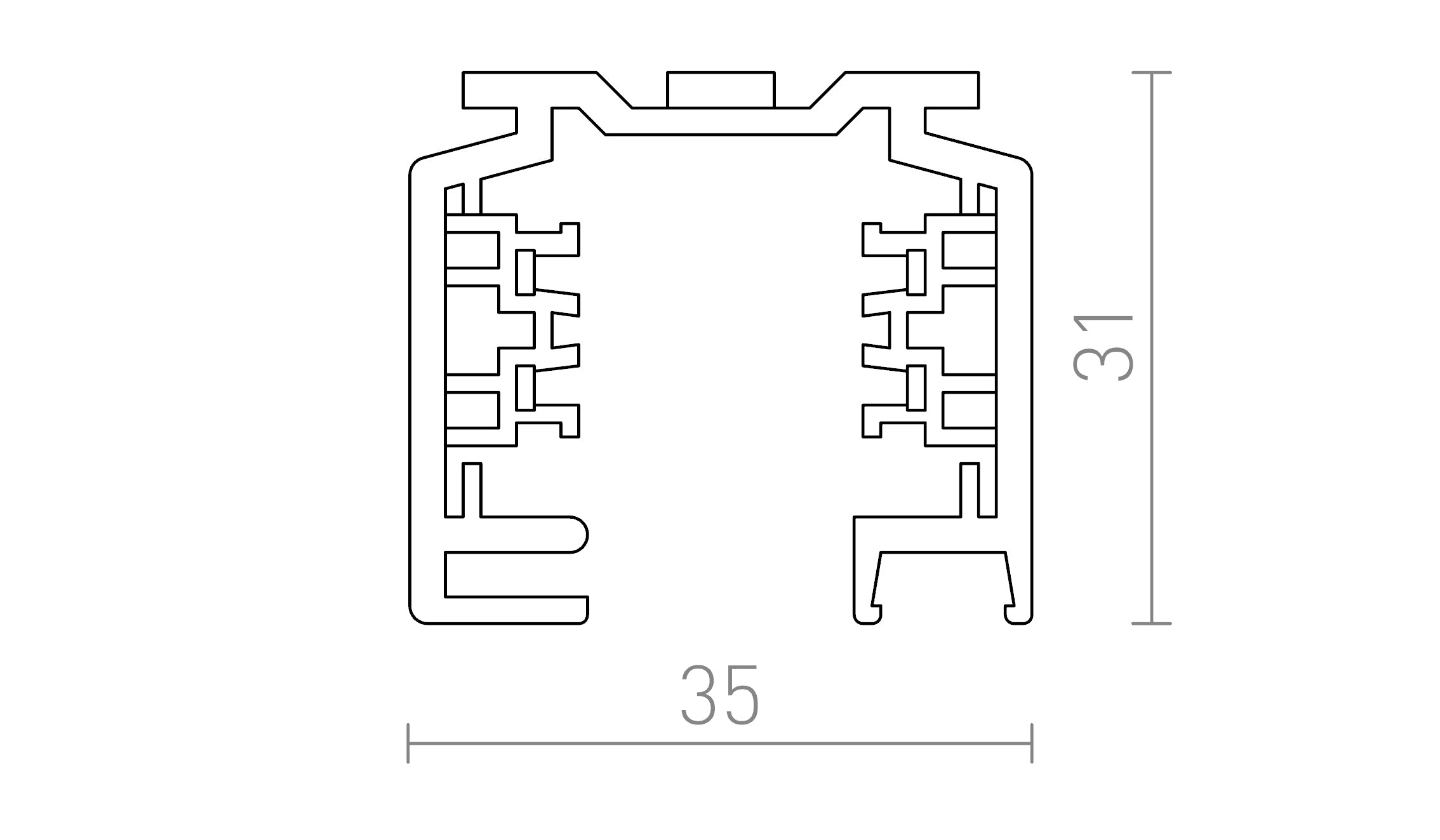 EUTRAC 3M TRACK - Product sketch
