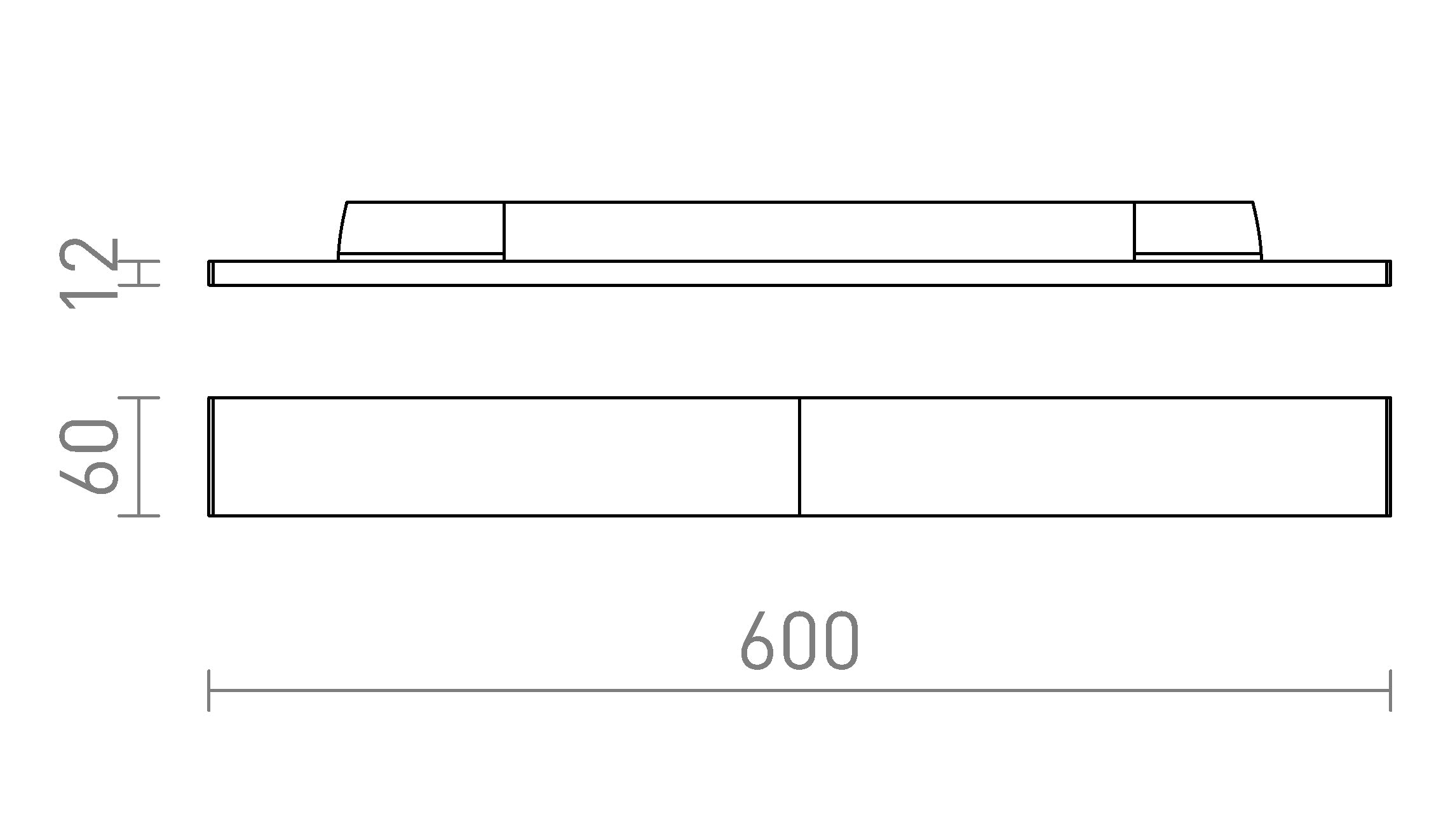 FLATLINE 60 FOR 3-CIRCUIT TRACKS - Product sketch