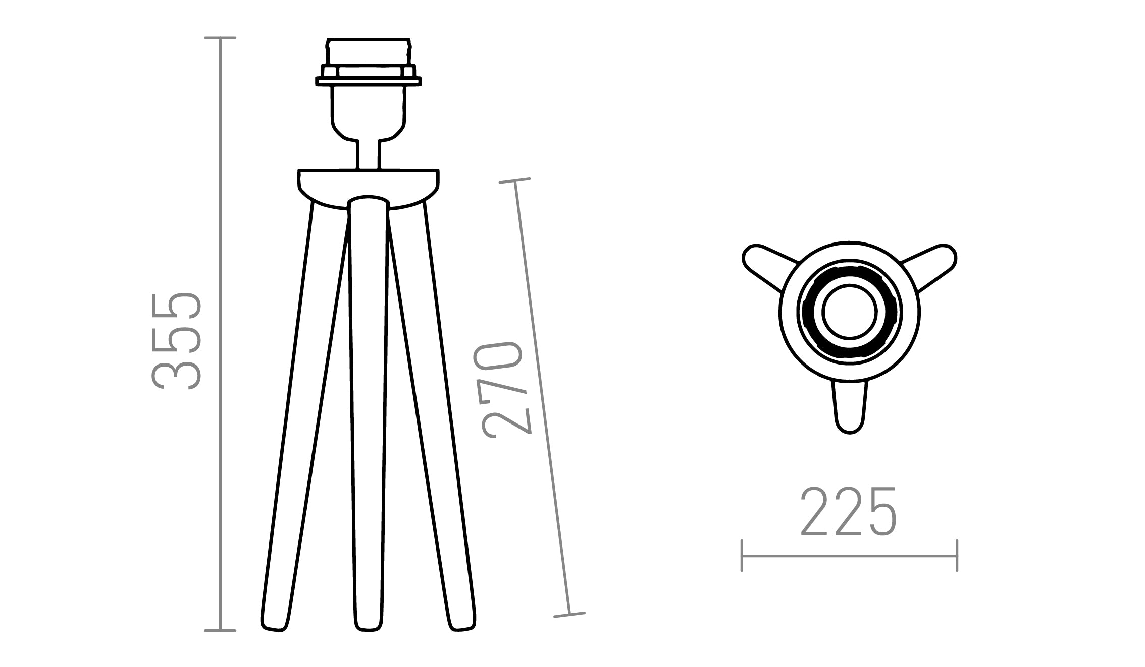 BASCO TABLE BASE - Product sketch