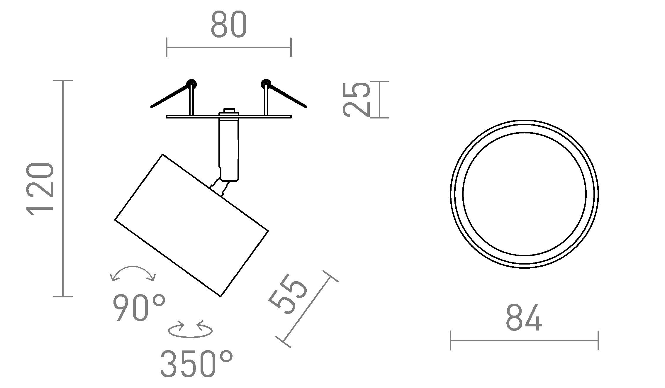 PIXEL RECESSED - Product sketch