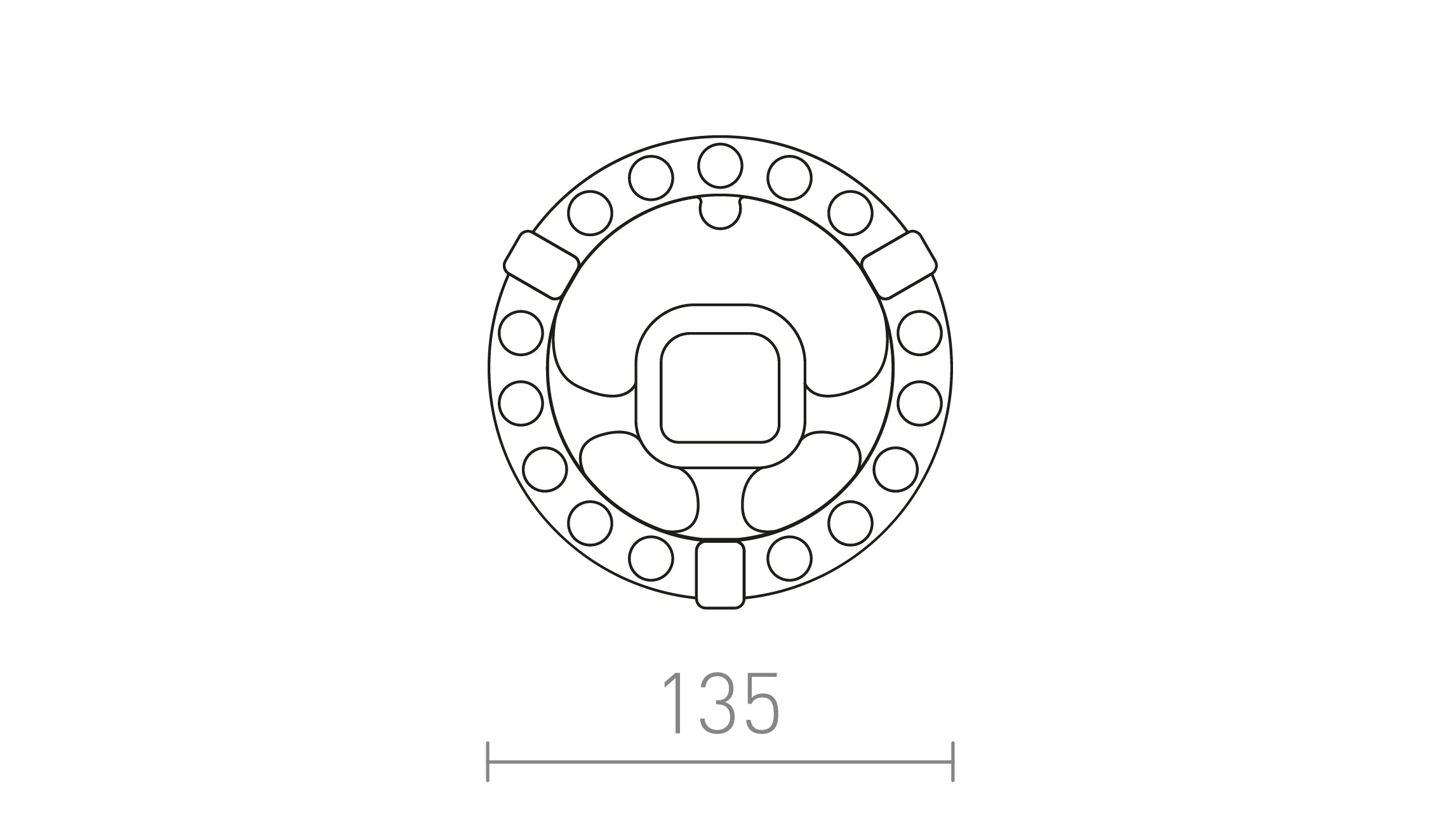 LED MODULE R 14 - Product sketch