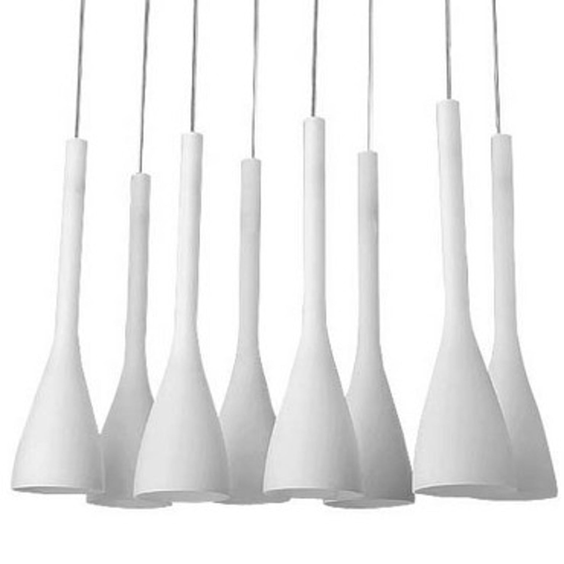 RENDL Outlet SWAN 8 pendant white frosted glass 230V E14 8x40W 3409053 1
