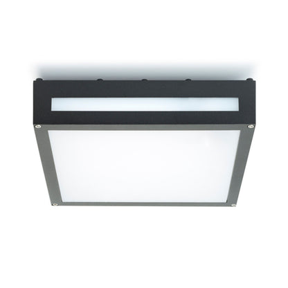 RENDL Outlet PLAKA ceiling black 230V E27 2x26W IP54 R10359 2