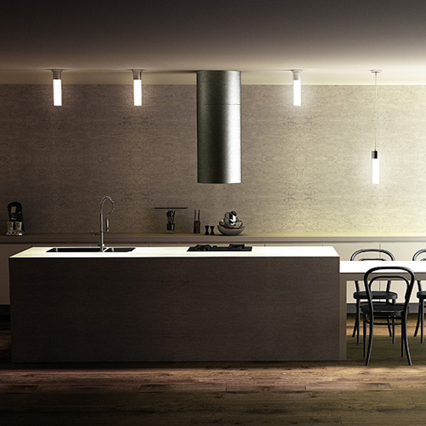 RENDL surface mounted lamp EIGHT ceiling  opal-colored glass/chrome 230V LED E27 11W IP44 R10492 3