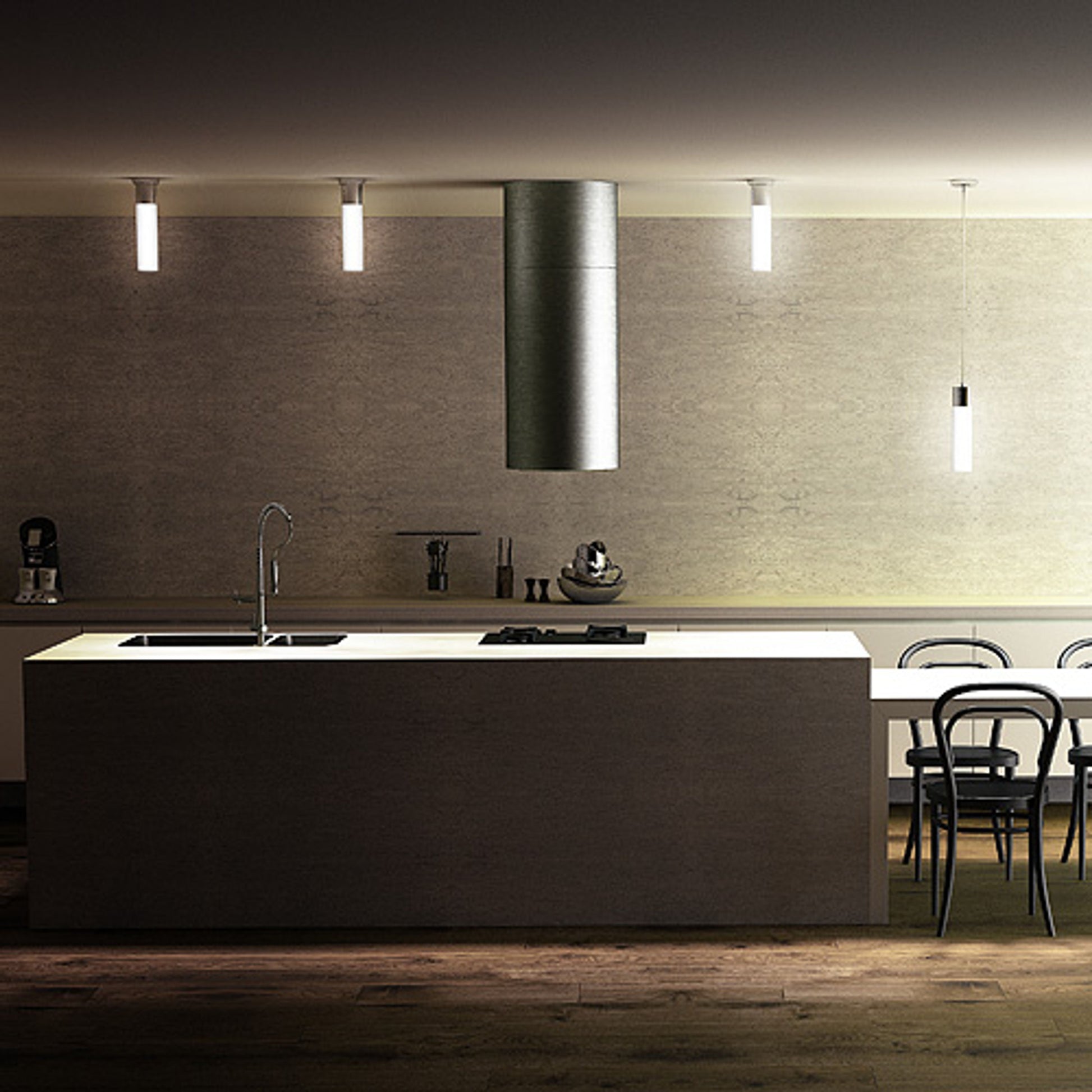 RENDL surface mounted lamp EIGHT ceiling  opal-colored glass/chrome 230V LED E27 11W IP44 R10492 3