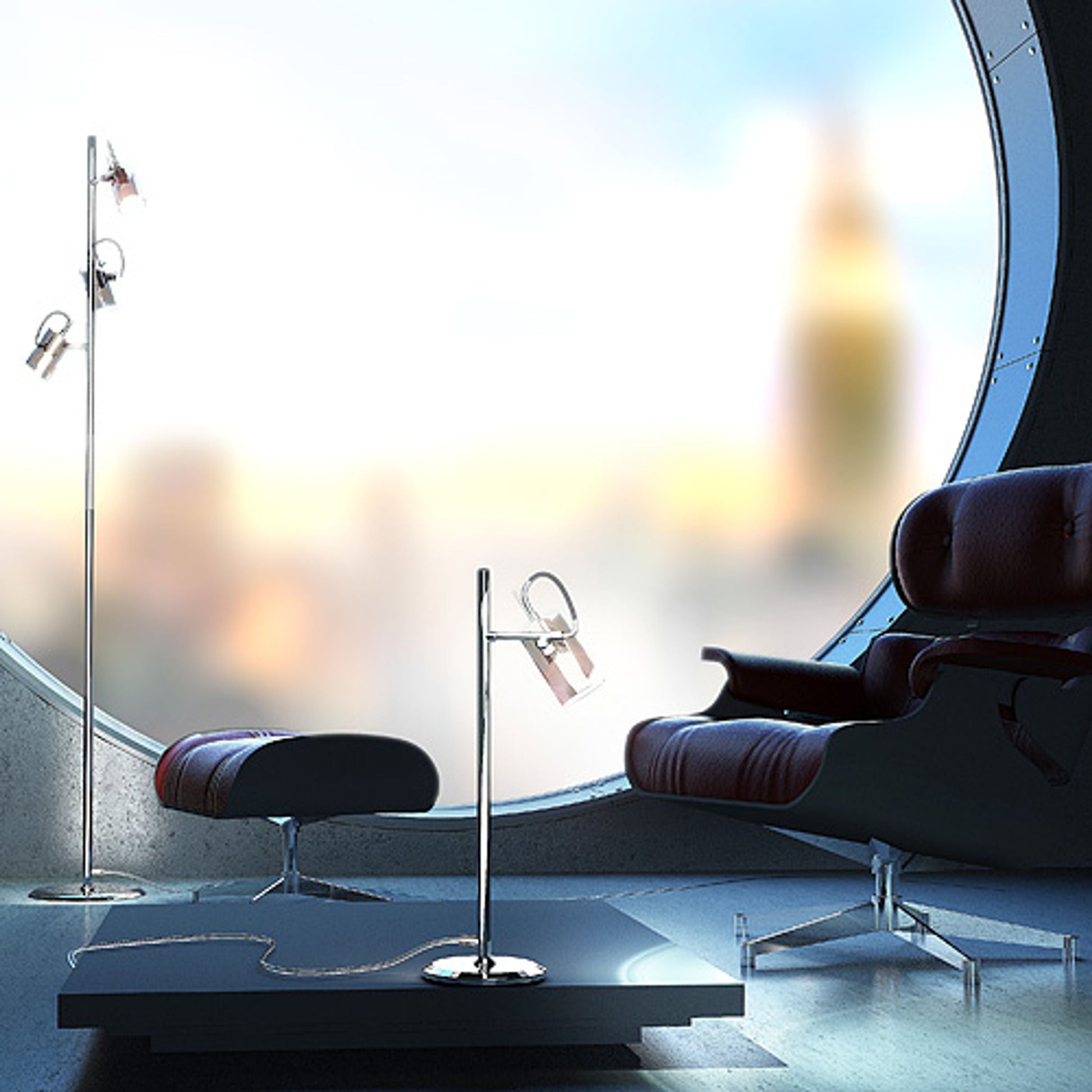 RENDL table lamp BUGSY table chrome-tinted glass 230V GU10 50W R10519 4