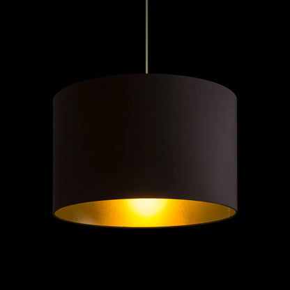 RENDL shades, shade bases, pendent sets RON 40/25 shade Polycotton black/golden foil max. 23W R11465 3