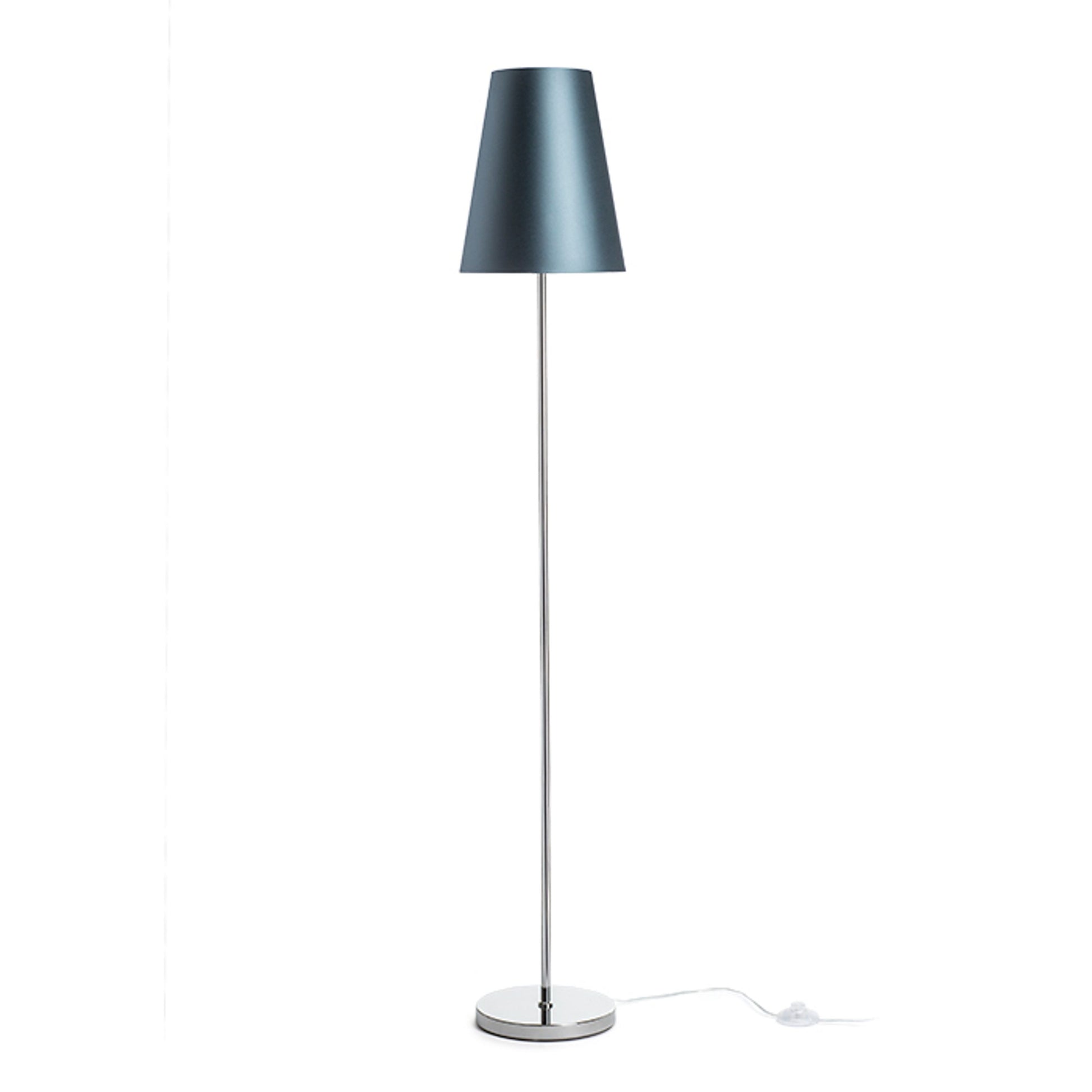 RENDL shades, shade bases, pendent sets CONNY 25/30 table shade Monaco petrol blue/silver PVC max. 23W R11580 3