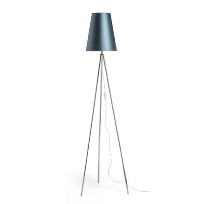 RENDL shades, shade bases, pendent sets CONNY 25/30 table shade Monaco petrol blue/silver PVC max. 23W R11580 4