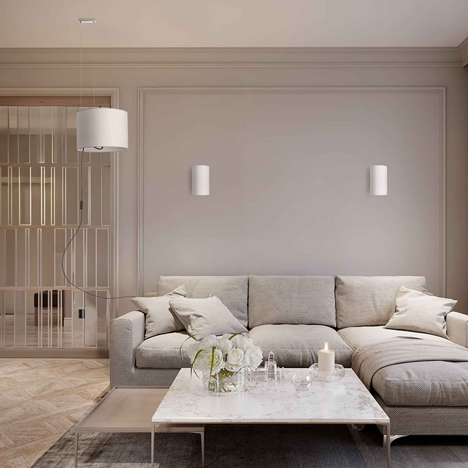 RENDL pendant lamp BROADWAY pendant adjustable white chrome 230V LED E27 15W R11989 3