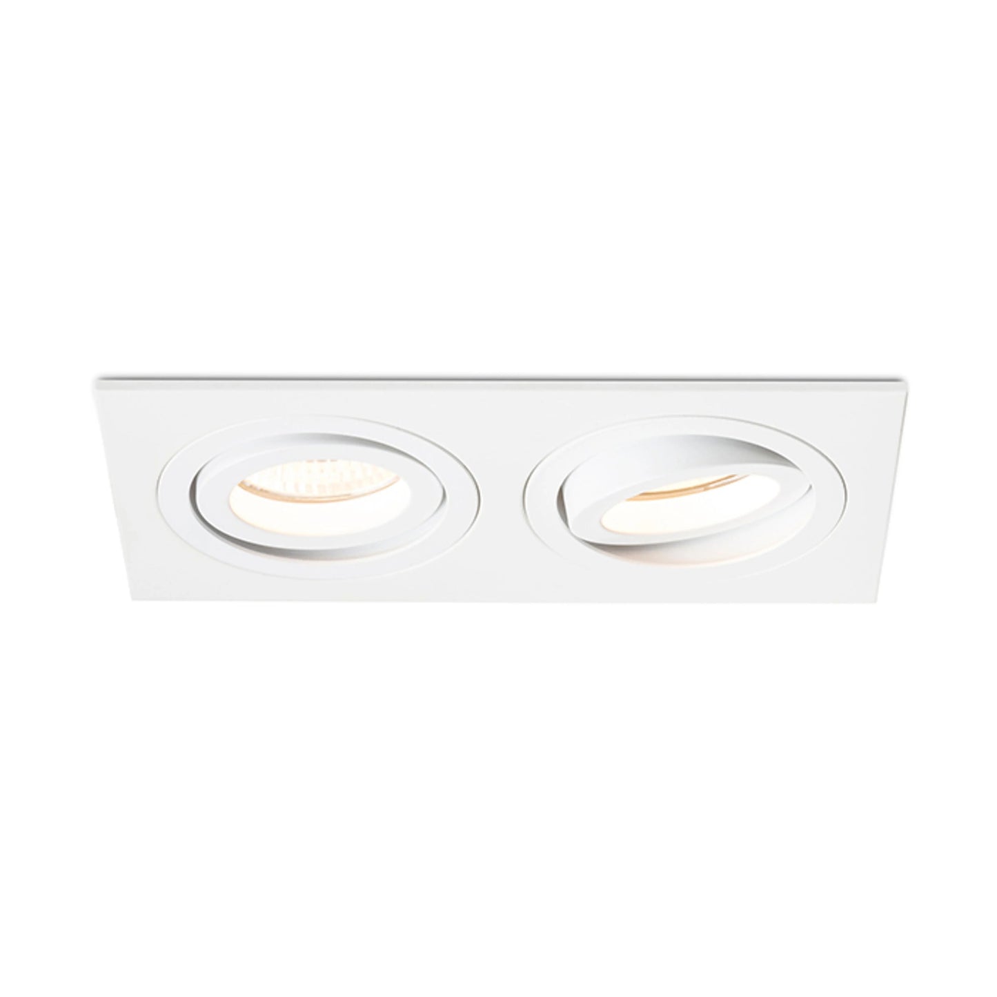 RENDL recessed light PASADENA GU10 SQ II recessed white  230V LED GU10 2x7W R12713 3