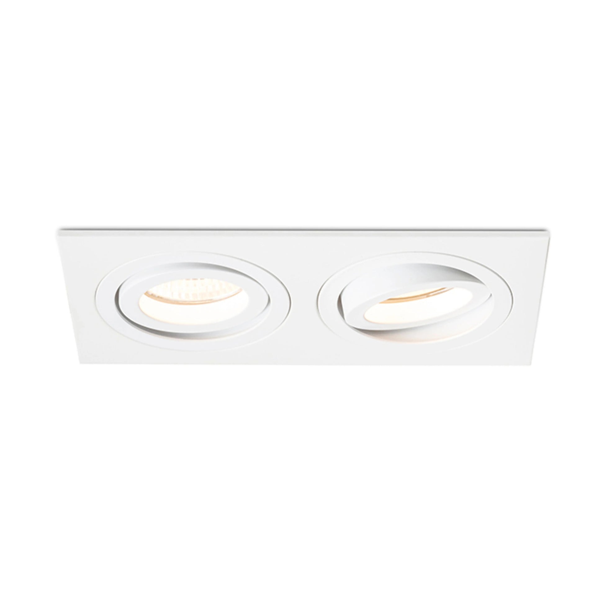 RENDL recessed light PASADENA GU10 SQ II recessed white  230V LED GU10 2x7W R12713 3