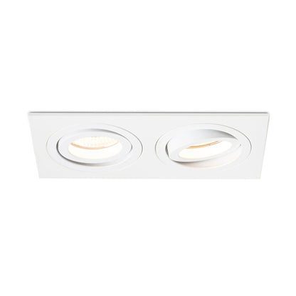 RENDL recessed light PASADENA GU10 SQ II recessed white  230V LED GU10 2x7W R12713 3