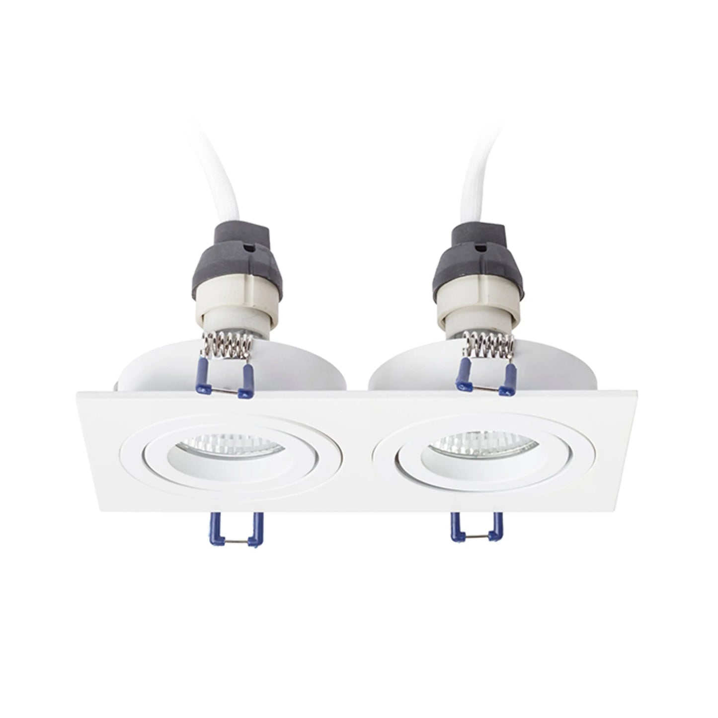 RENDL recessed light PASADENA GU10 SQ II recessed white  230V LED GU10 2x7W R12713 4