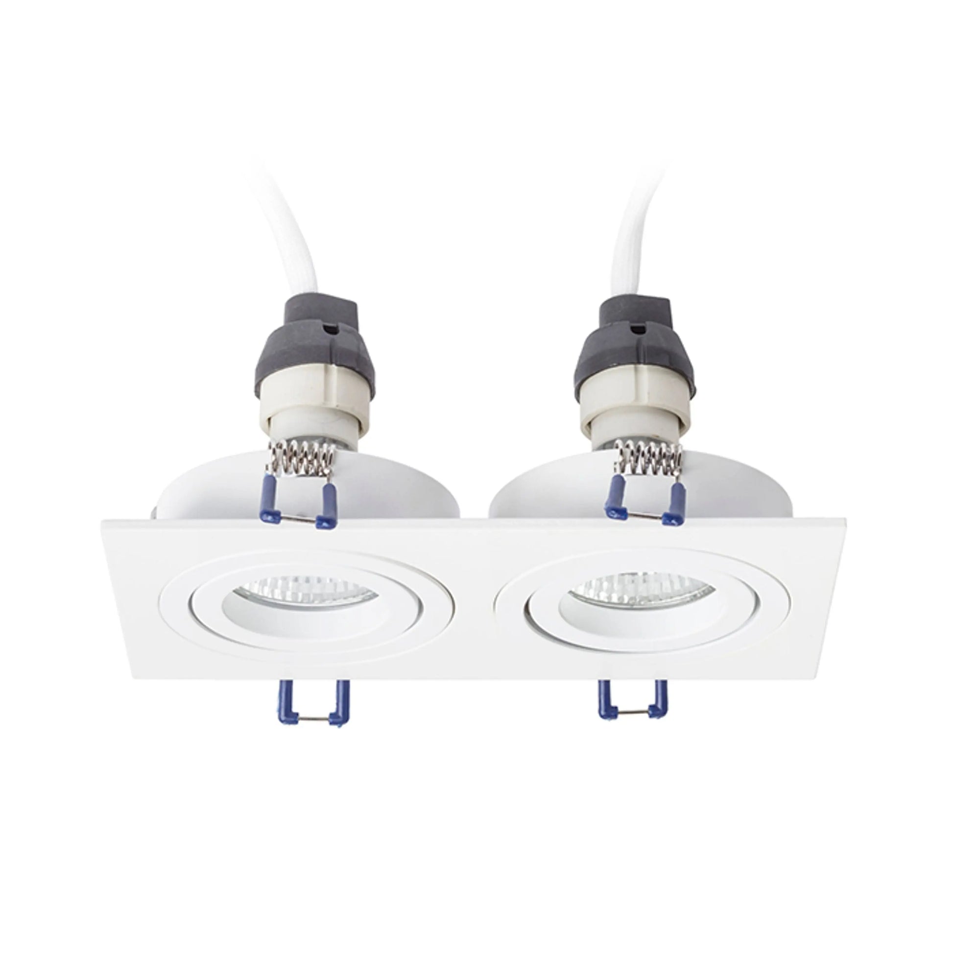 RENDL recessed light PASADENA GU10 SQ II recessed white  230V LED GU10 2x7W R12713 4