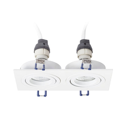 RENDL recessed light PASADENA GU10 SQ II recessed white  230V LED GU10 2x7W R12713 4