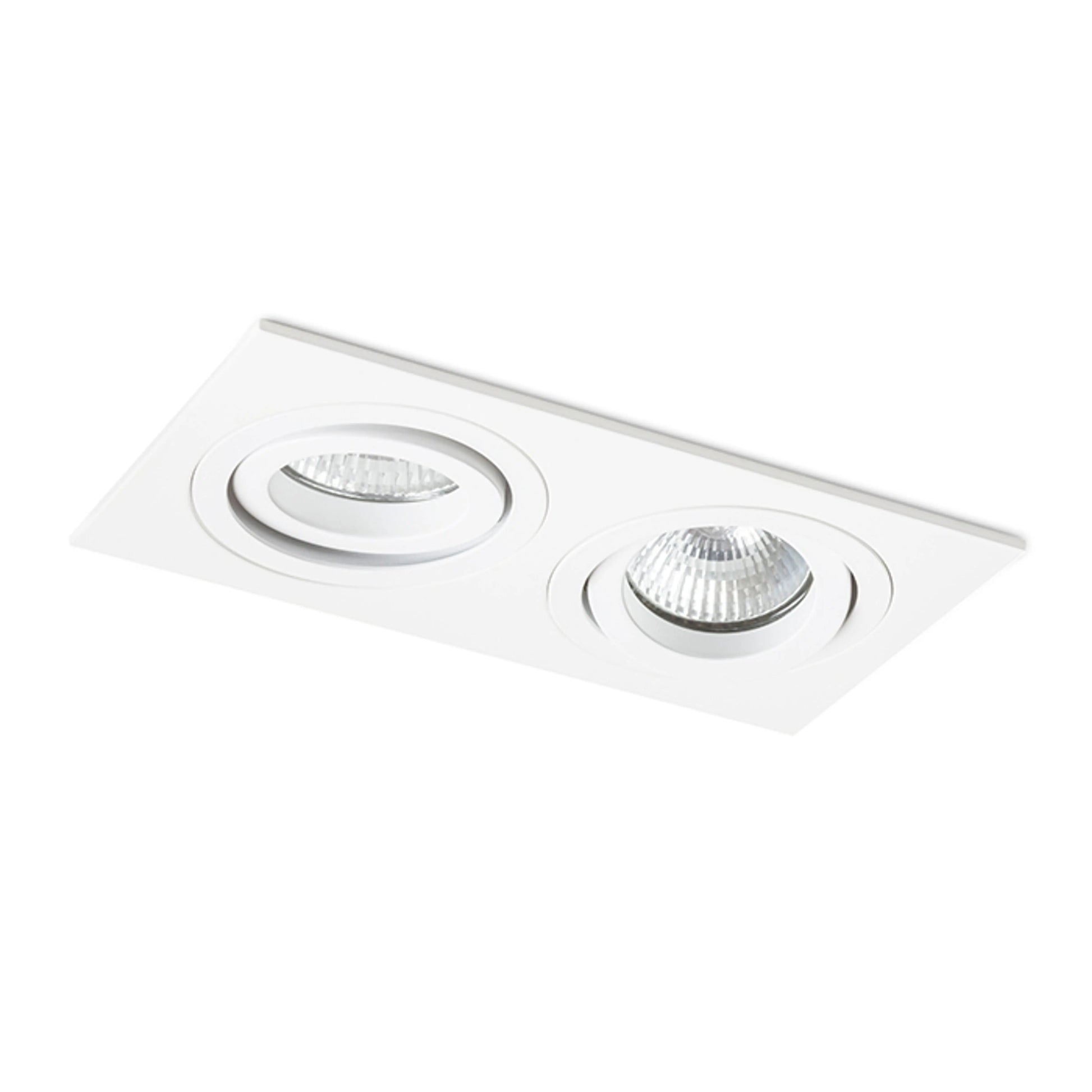 RENDL recessed light PASADENA GU10 SQ II recessed white  230V LED GU10 2x7W R12713 5