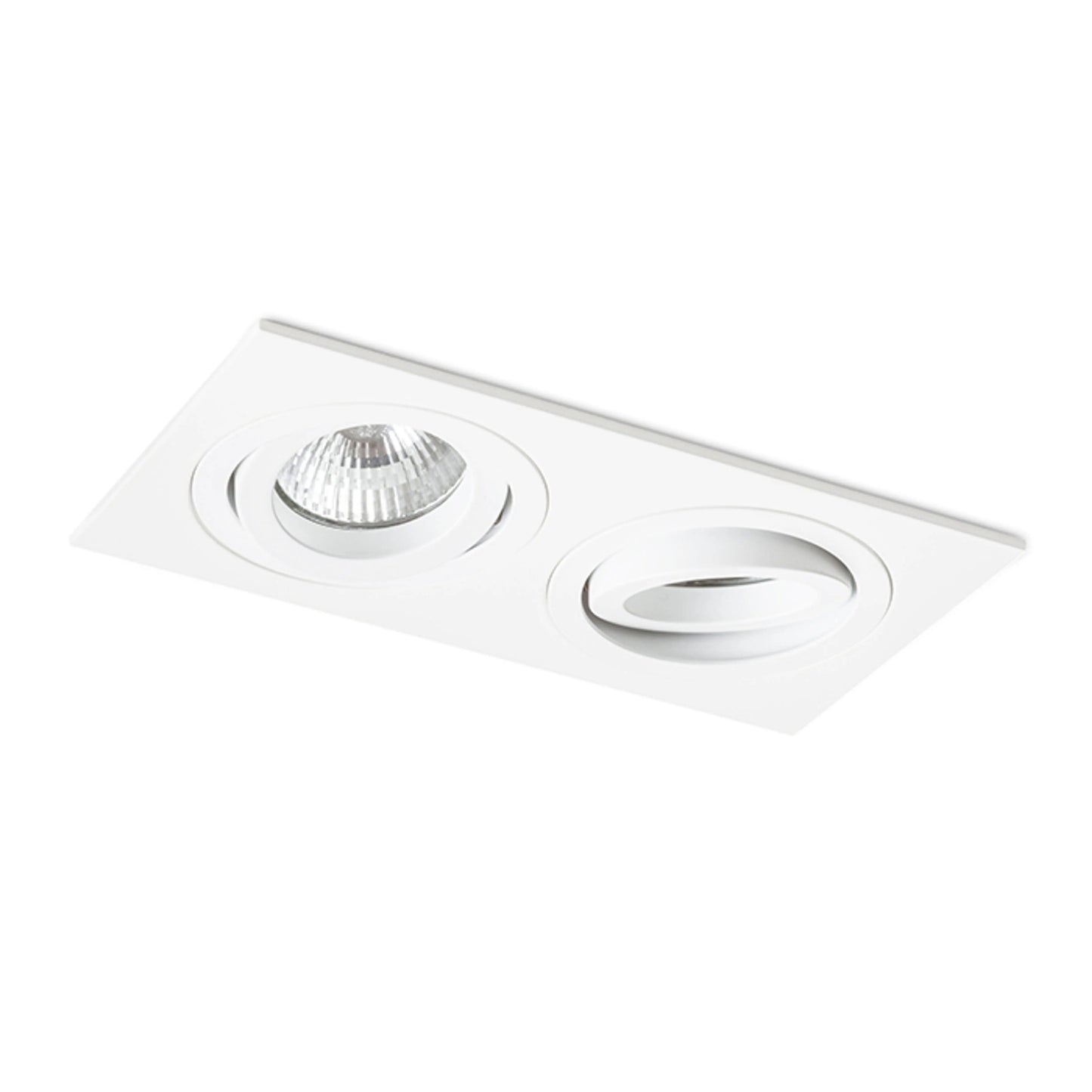 RENDL recessed light PASADENA GU10 SQ II recessed white  230V LED GU10 2x7W R12713 7