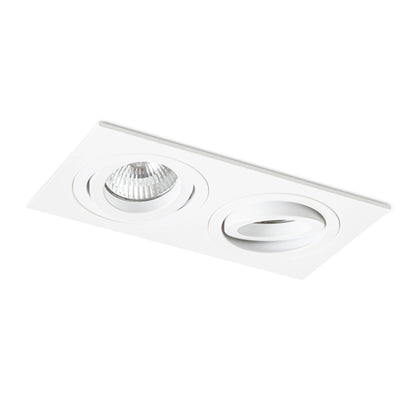 RENDL recessed light PASADENA GU10 SQ II recessed white  230V LED GU10 2x7W R12713 7