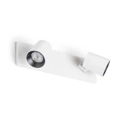 RENDL spotlight KENNY II surface mounted white/black  230V LED GU10 2x8W R12915 2