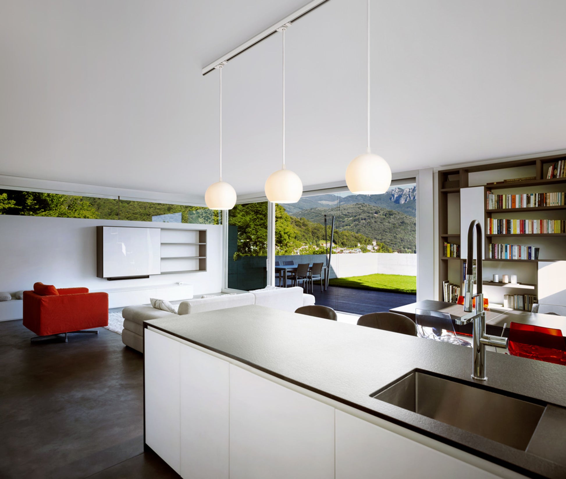 RENDL 3-circuit track system COPA for 3-circuit tracks  opal-colored glass 230V LED E27 11W R13207 3