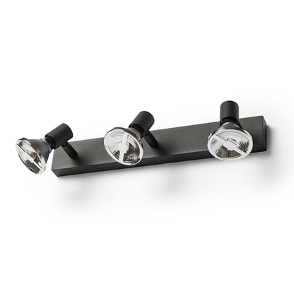 RENDL spotlight TRICA III wall black 230V GU10 3x25W R13376 2