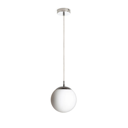 RENDL pendant lamp LUNA 20 pendant  opal-colored glass/chrome 230V LED E27 11W R13745 1