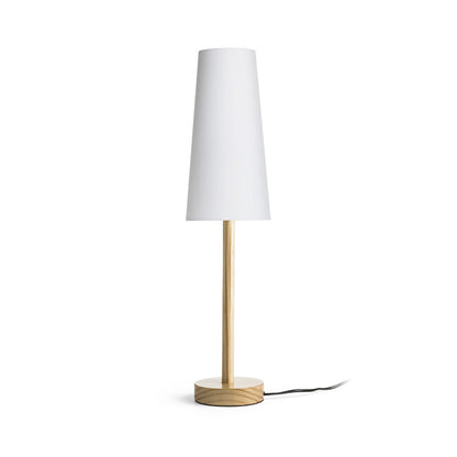 RENDL table lamp MAUI/CONNY 15/30 table  Polycotton white/wood 230V LED E27 11W R14034 1