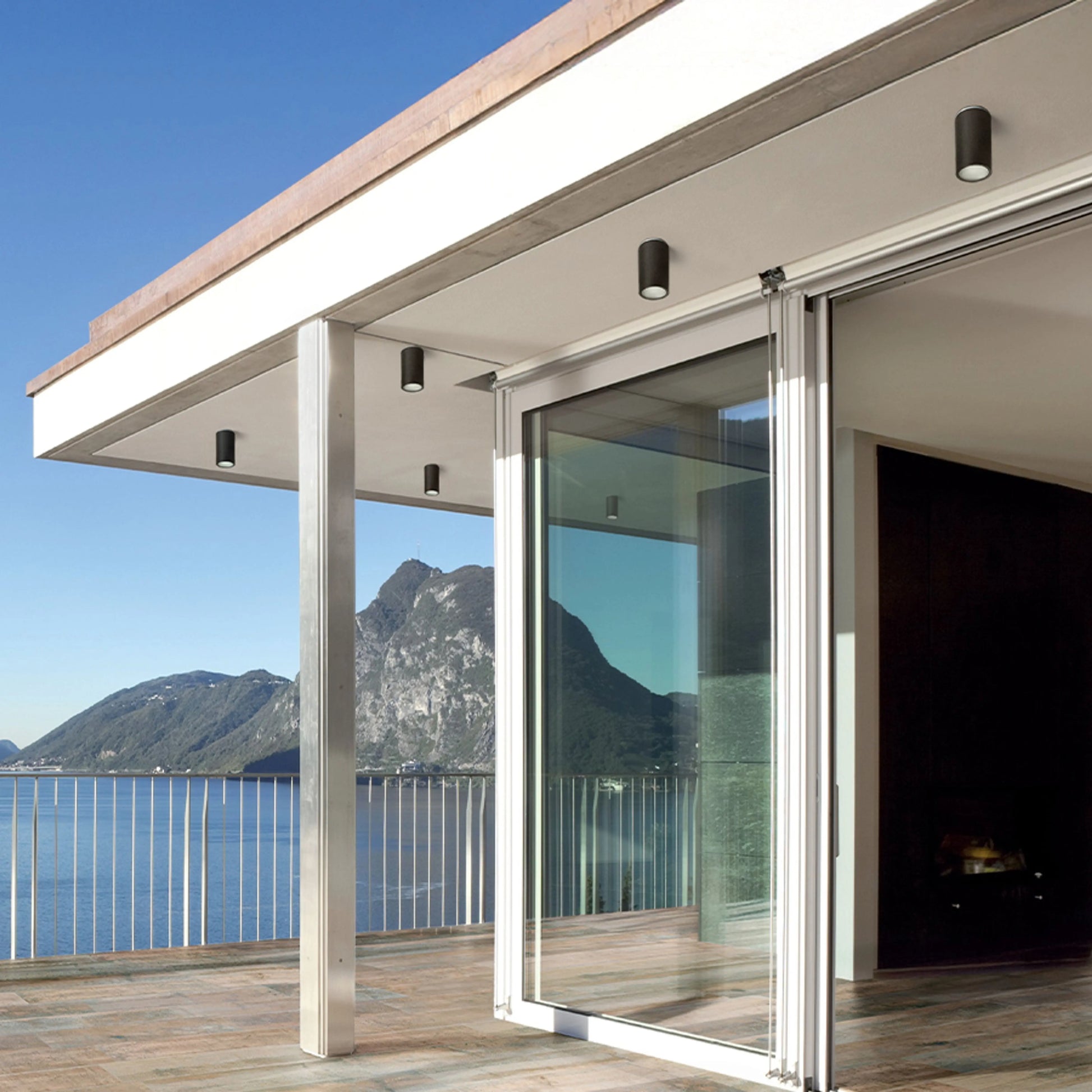 RENDL outdoor lamp DUNE E27 ceiling black 230V LED E27 9W IP65 R14211 3