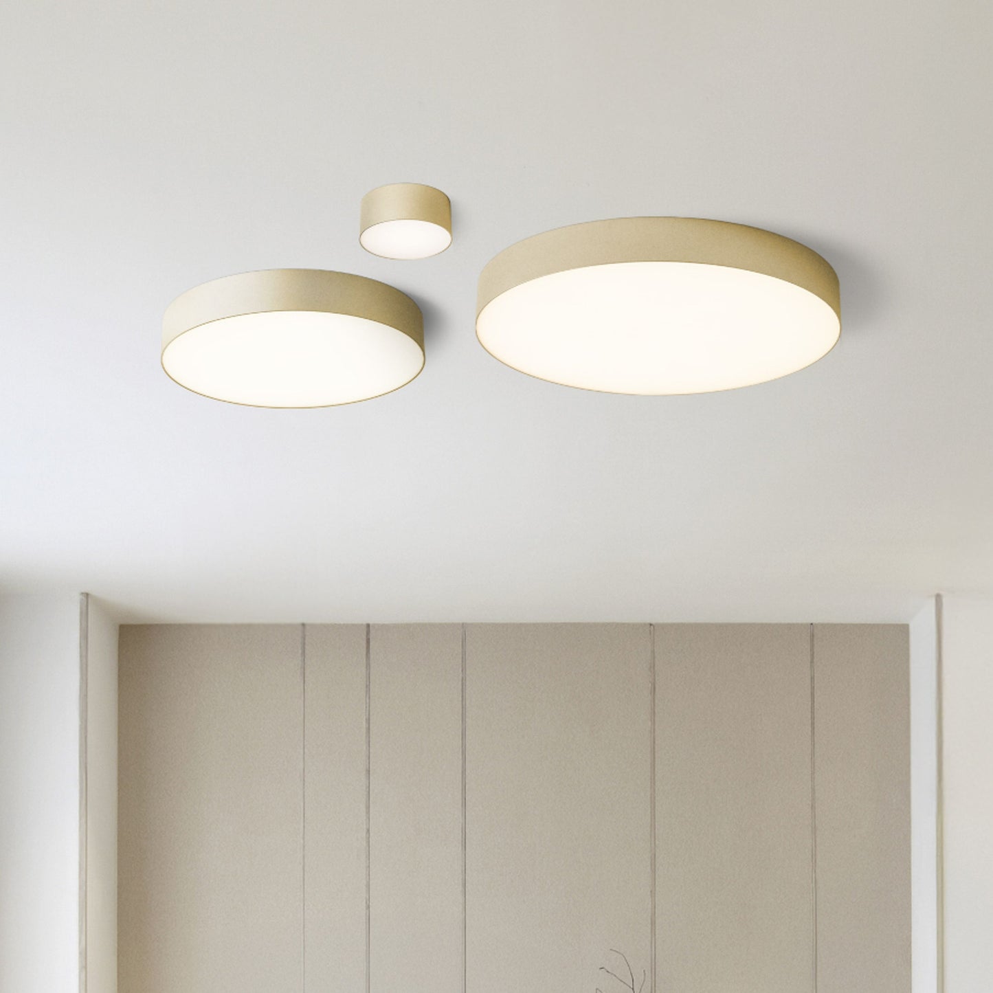 RENDL surface mounted lamp LARISA R 60 DIMM ceiling pearl gold 230V LED 100W 3000K 4000K 6500K R14364 5
